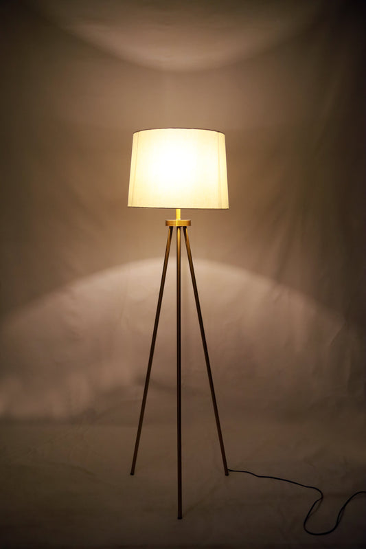 Brass Tripod Floor Lamp