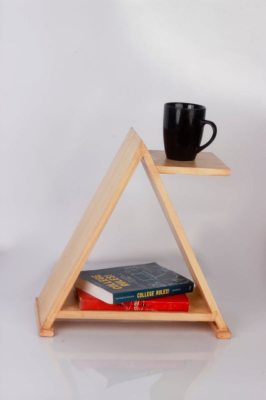 Pyramid - side table, wooden triangle end table - The DecFair