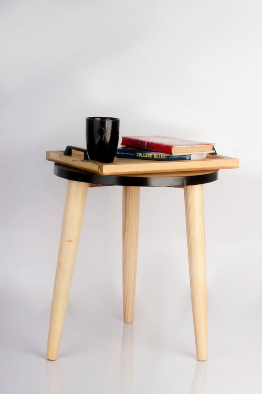 Tumbled Walnut side table - The DecFair