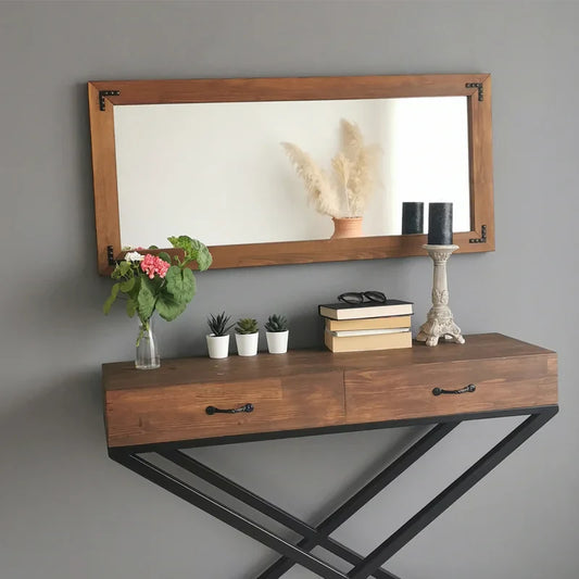 Sanremo Wood Framed Wall Mounted Full Length Mirror - The DecFair