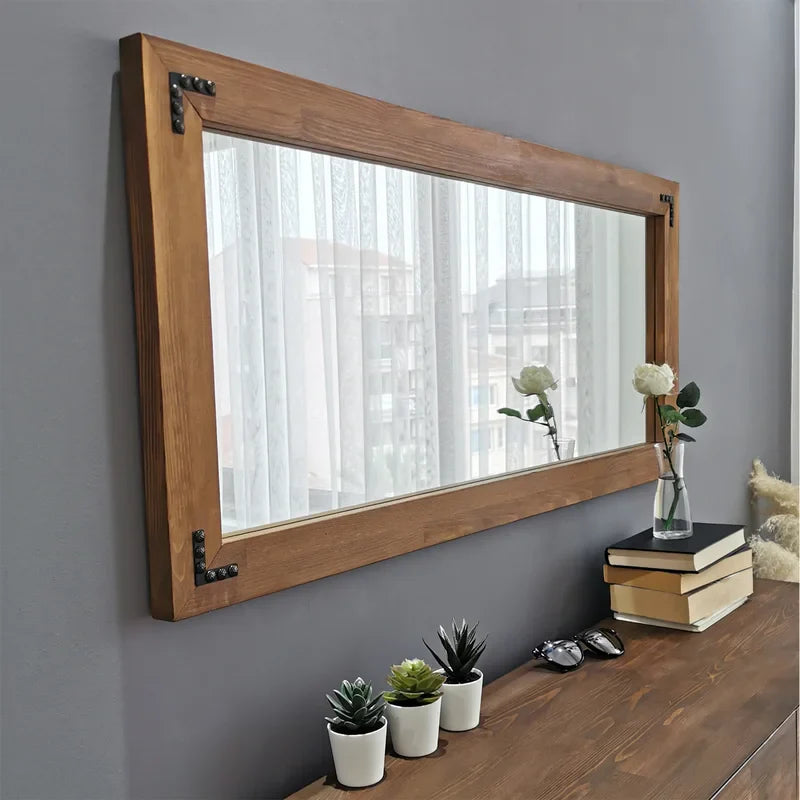 Sanremo Wood Framed Wall Mounted Full Length Mirror - The DecFair
