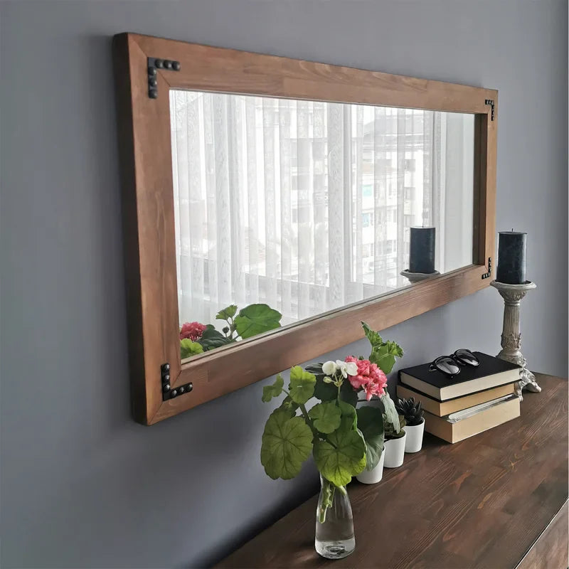 Sanremo Wood Framed Wall Mounted Full Length Mirror - The DecFair