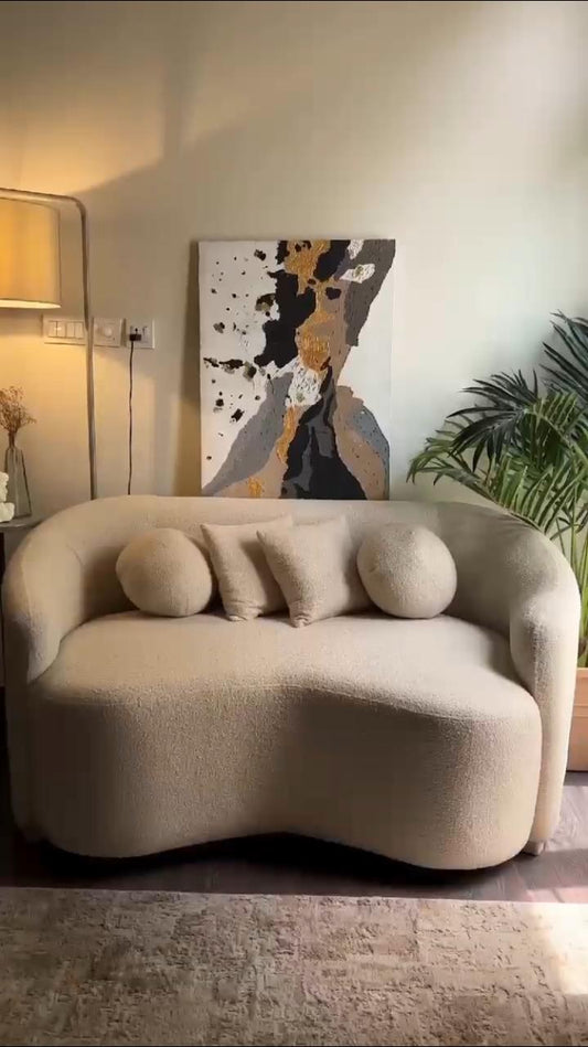 2-Seater Boucle Sofa