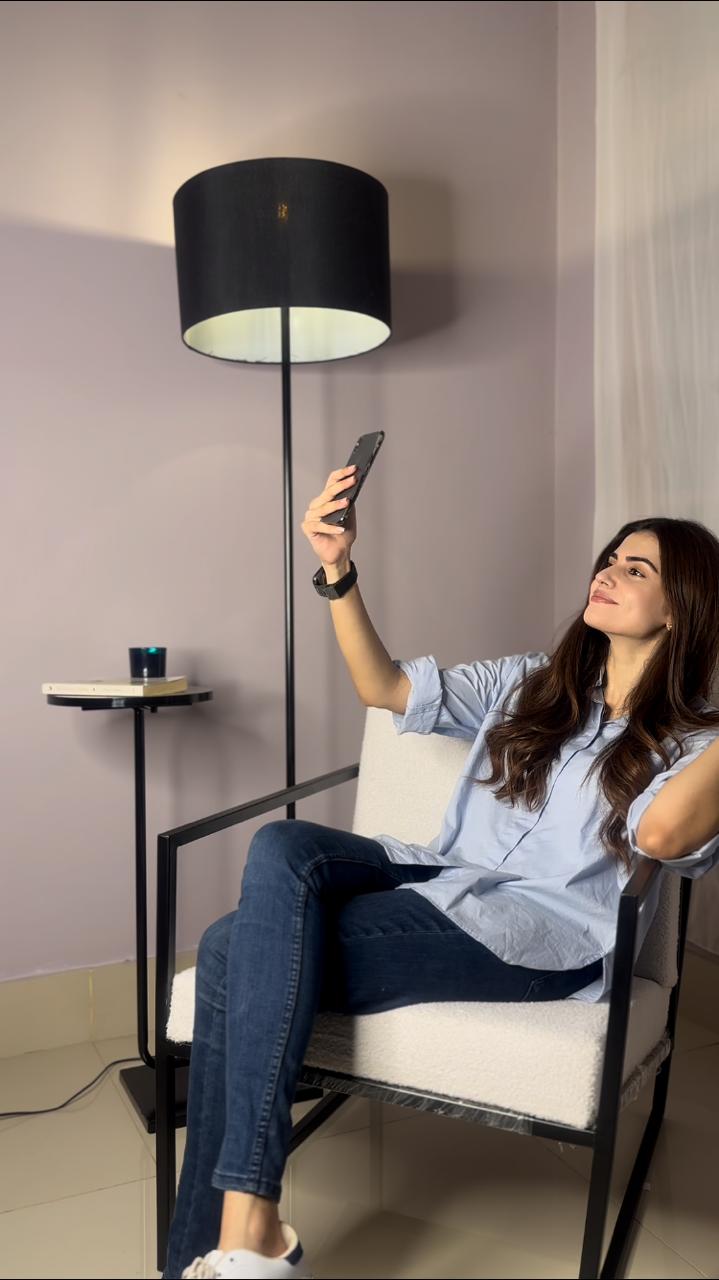 Black Table Top Floor Lamp