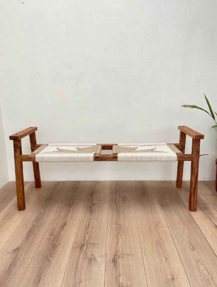 Mid-Century Double Seater Bench